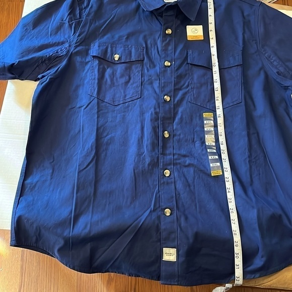 NWT-Eddie Bauer-2XL-Blue-short sleeve, stain resistant, button-down shirt - Picture 11 of 11